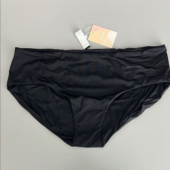 NWT Andie Swim The Girl Short Bottom Eco Nylon in Black Size XXL - Picture 3 of 8